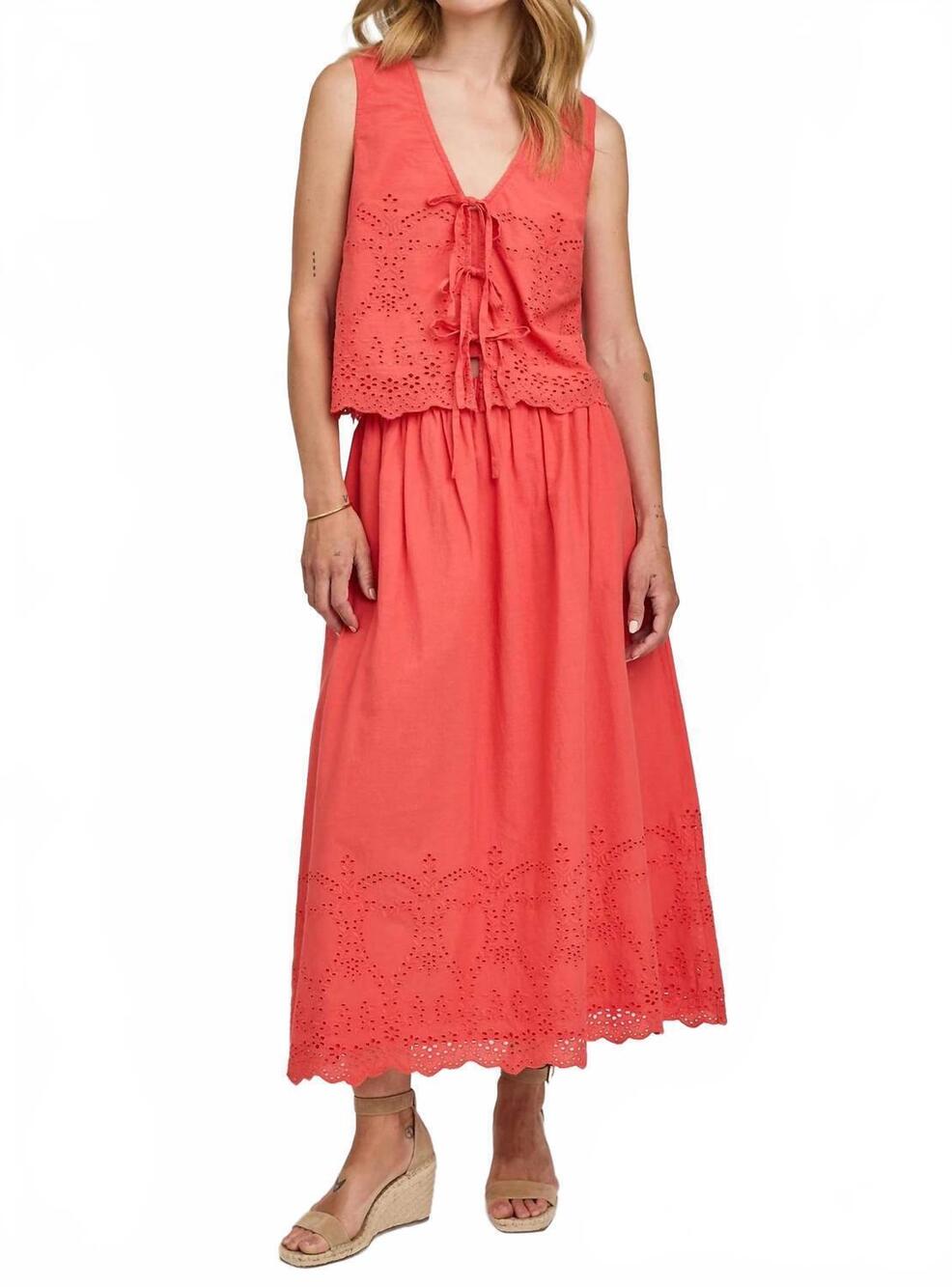 NEW GENTLE FAWN elodie maxi skirt in grenadine